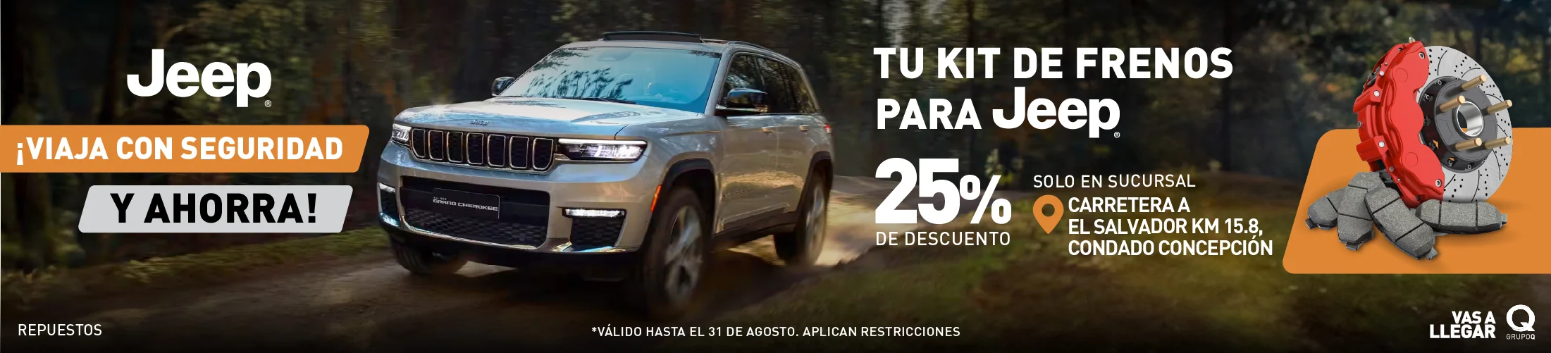 TU KIT DE FRENOS PARA Jeep 25% de descuento - GrupoQ