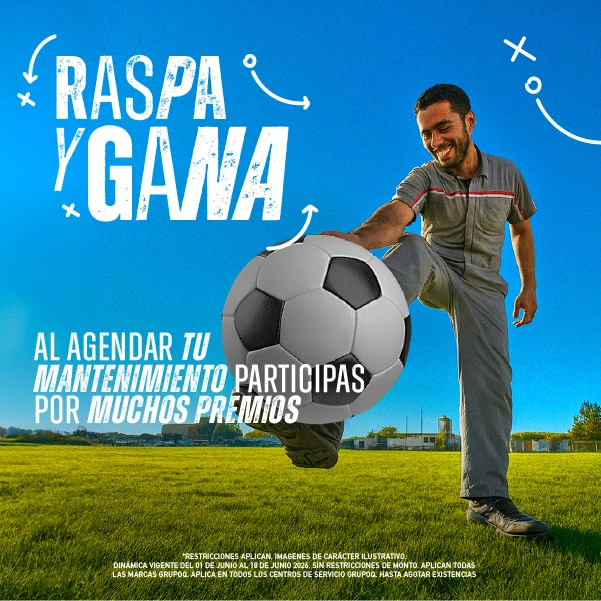 Raspa y Gana realizando el servicio de tu vehículo. - GrupoQ